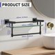 thumbnail image 2 of Estante de cristal para baño SFGSOWOR de 40 cm con toallero negro mate, 2 of 8