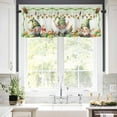 thumbnail image 5 of Christmas Green Valances for Windows Dwarf Elf Rod Pocket Curtain Valance Window Treatment Short Curtains for Kitchen Living Room, 54"x18", 5 of 5