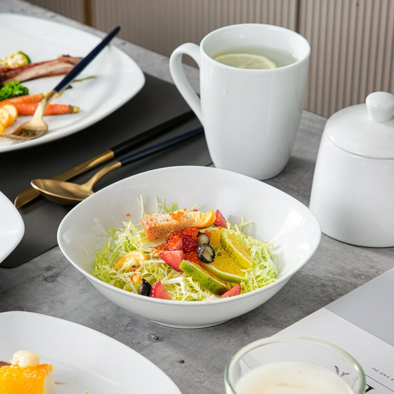 MALACASA Porcelain China Dinnerware Set - Service for 12