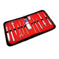 thumbnail image 4 of Juego de 22 piezas para cirugía menor, kit de instrumentos quirúrgicos, tijeras de disección de acero inoxidable, pinzas, 11 Feliz Sencillez, 4 of 5
