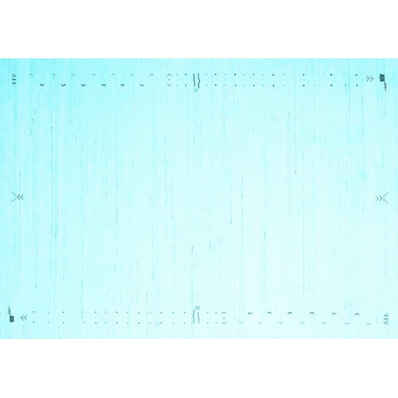 Ahgly Company Indoor Rectangle Solid Light Blue Modern Area Rugs, 2' x 4'