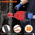thumbnail image 3 of EastVita 3600W Demolition Jack Hammer 95A Jack Hammer Concrete Breaker Tool Kit, Set of 6 W/Case, Noise-Canceling Earplug, Shoulder Strap, 3 of 8