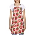 thumbnail image 2 of Fuzoiu Cute Strawberry Print Waterproof Apron, Kitchen Apron for Women Men Chef, Apron for Christmas Dinner Party Cooking Baking Crafting House Cleaning Kitchen, 2 of 7