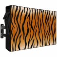 thumbnail image 2 of Outdoor TV Cover 52x30x4.5in, Natural Tiger Skin Texture Weatherproof TV Screen Protector with Zipper, Wildlife Animals Striped Outside Television Cover Fits Up to 52-55", 2 of 9