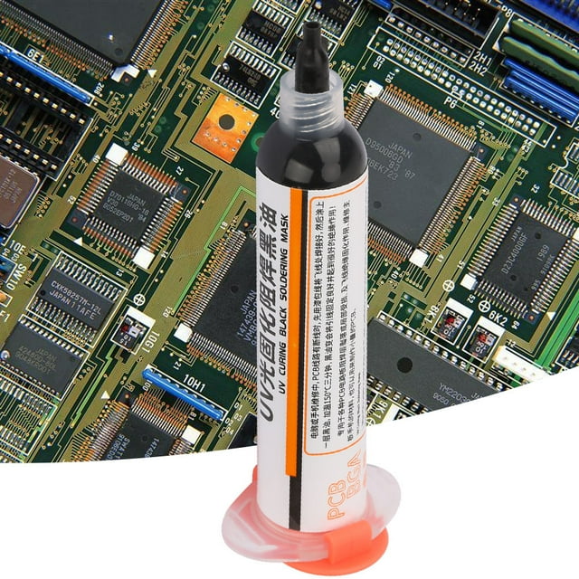 UV Solder Resist Ink, Black, Fix Wire, Insulation Protection for PCB Repair, 1 x Solder Ink, Ideal for Mobile Phone, Computer