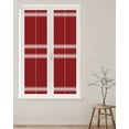 thumbnail image 2 of Window Privacy Film, Wine Red Stripes UV Sun Blocking Window Tint Film Heat Control One Way Blackout Window Film, Farmhouse Modern Vertical Lines Non Adhesive Static Cling Window Sticker 23.6x78.7 In, 2 of 7
