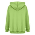 thumbnail image 4 of Dndkilg Womens Sweatshirts And Hoodies with Pocket Drawstring Hooded Fleece Women's Sweatshirts Loose Fit Long Sleeve Fashion Y2k Pullover Green Oversized Cute Sweater Workout Clothes XL, 4 of 5