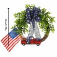thumbnail image 3 of 4th of July PALIFEUR Wreath, 17.7 Inch Patriotic Wreaths for Front Door, Artificial Floral Front Door Wreaths Decorations for Memorial Day Independence Day Veterans Day, Red Blue White, 3 of 6