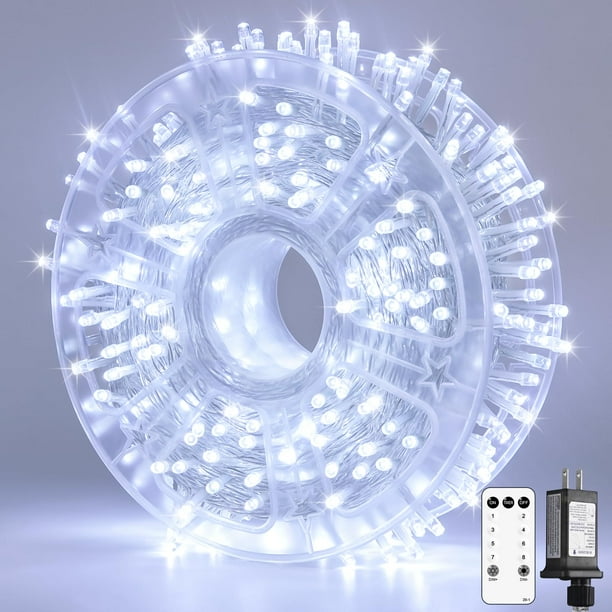 Guirnalda de luces navideñas JMEXSUSS, 40 m, 400 LED, control remoto impermeable