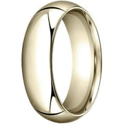 Womens 14K Yellow Gold, 7.0mm High Dome Heavy Comfort-Fit Wedding Band (sz 5.5)