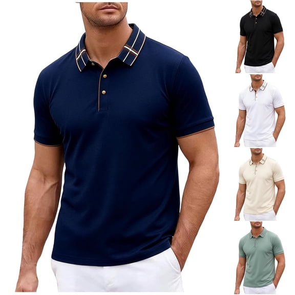 Mens Seamless Ice Silk Golf Shirt Moisture Wicking Polo Shirts Short Sleeve Quick Dry Performance Sport Collared Shirt for Men Big and Tall Size M-4XL White