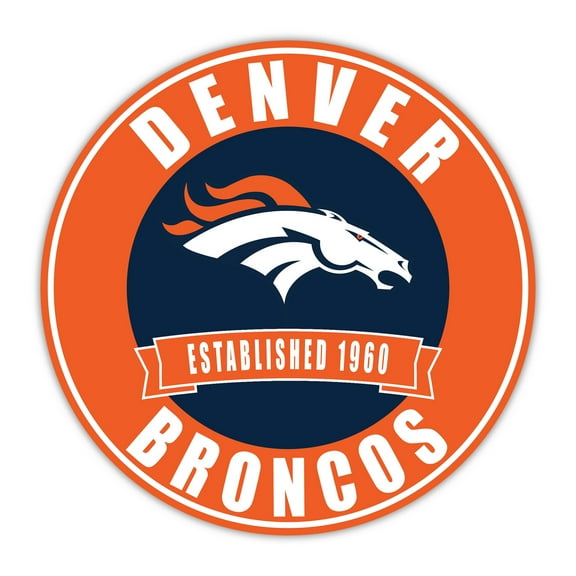 Denver Broncos 24" Circle with Banner