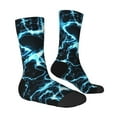 thumbnail image 4 of Yiaed Lightning Print Great elasticity Crew Socks Sports socks for Men and Women, 4 of 5