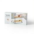 thumbnail image 7 of Better Homes & Gardens Rectangle Two-Tier Wood Serving Tray, 14.29" L x 7.08" W, Gray, 7 of 7