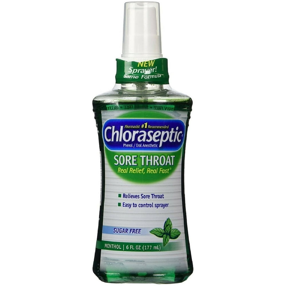 Chloraseptic Sore Throat Spray, Menthol 6 oz (Pack of 4)