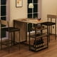 thumbnail image 1 of Historyli Juego de mesa de comedor 1+2, mesa de cocina con 2 sillas de bar tapizadas en rojo, 3 estantes grandes, mesa de bar para espacios pequeños, apartamento, estudio, desayuno, gris, 1 of 8