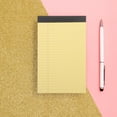 thumbnail image 4 of SHISUYAN 4Pcs Yellow Paper Notepad Rectangular Shape for Note Taking and To-Do List Management, 4 of 8