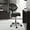 Black, variant on Hydraulic Saddle Stool with Wheels, Ergonomic Adjustable Salon Chair for Hair Stylist, Rolling Chair with Back Support for Clinic and Home Office(Black)