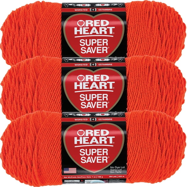 Red Heart Super Saver YarnFlame, Multipack Of 3