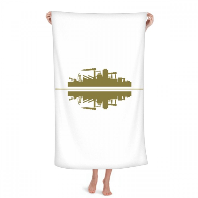 Econoc Reflection Urban Landscape Architectural Signs Hand Towel Bath Facecloth Soft Cotton Washcloth