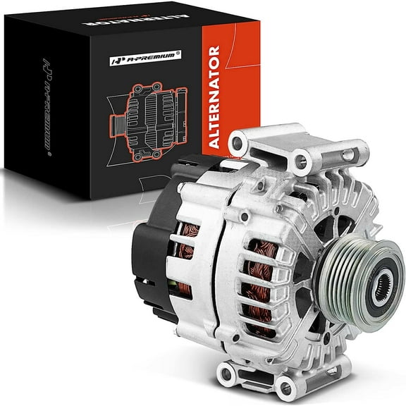 A-Premium Alternator Compatible with Audi Q5 2013-2017, S4 2013-2016, S5 2013-2017, SQ5 2014/2016-2017, V6 3.0L, 180Amp 12V Clockwise 6-Groove Clutch Pulley, Replace# 06E903018LX, 06E903019E