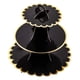 thumbnail image 1 of Soporte de cartón de 3 niveles para cupcakes, torre expositora redonda para postres, universal para Negro, 1 of 9