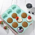 ACDNAC 12 Cups Silicone Muffin Pan,BPAFree Cupcake Pan,11.61"x8.66
