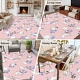 thumbnail image 6 of Easter Bunny 5'x8' Area Rug for Living Room, Spring Purple Flower Rustic Rabbit Pink Washable Non-Slip Rugs for Bedroom Nursery Dining Room, StainResistant Low-Pile Kitchen Carpet Large Entryway Rugs, 6 of 9