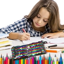 BZPIZ Back to S-chool Supplies Cute Pencil Case Pouch Large Storage High Capacity Bag Pouch Holder Box Organizer for Office Travel Holder Box