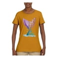 thumbnail image 2 of Wild Bobby, Sassy Since Birth Salty By Chance Mermaid Beach Ocean Vibe, Streetwear, Womens Graphic Tees, Gold, 3XL, 2 of 3