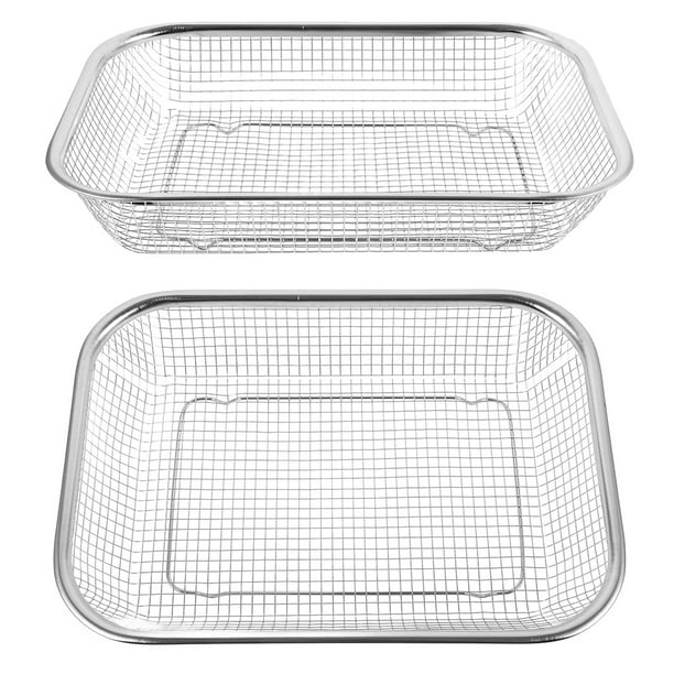 unbranded 2Ud Cestas Escurridoras De Acero Inoxidable Para Cocina Con Malla Para Y Escurrir Y Verduras