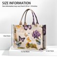 thumbnail image 3 of Large Capacity Tote Bag,Vintage Butterfly Flower Pattern Handbag Fashion Luxury Tote Bag,15.7"x13"x 5.1" Inches,Laptop Compatible, 3 of 6