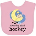 thumbnail image 3 of Inktastic Dreaming About Hockey Boys or Girls Baby Bib, 3 of 4
