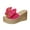 Hot Pink, variant on Bow Wedge Sandals for Women Platform Sandals Slides Open Toe Slip On Casual Summer Mules High Heels Women's Fashion Casual Spring And Summer Solid Color Bowknot Round Toe Bottom Wedge Heel Slippers