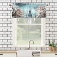 thumbnail image 3 of Paris Eiffel Tower Curtain Valances for Kitchen Windows Romantic European City Landscape Rod Pocket Valances for Bedroom Living Room Dining Room 54 by 18 in, 1 Panel, 3 of 6