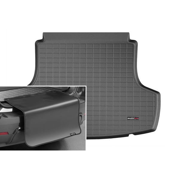 WeatherTech Cargo Trunk Liner with Bumper Protector compatible with Sonata, K5, Sonata Hybrid - Trunk With Bumper Protector, Black