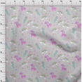 thumbnail image 4 of oneOone Rayon Light Gray Fabric Kawai Craft Projects Decor Fabric Printed By The Yard 56 Inch Wide-DB, 4 of 5