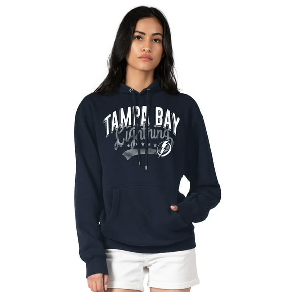 Women's G-III 4Her by Carl Banks  Navy Tampa Bay Lightning Filigree Logo Pullover Hoodie