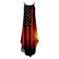 thumbnail image 3 of USSUMA Maxi Sundresses for Women Casual Summer American Flag Long Beach Dress Womens 4th of July Stars and Stripes Patriotic Plus Sun Dresses Halter Neck Sleeveless Dress Party Vacation, 3 of 4