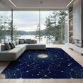 thumbnail image 2 of ODIKA Large Astronomical Alignments Chart Displaying Planetary Galaxy for Living Room, Under Sectional, Family , Non-Slip Flatwoven, 2 of 7