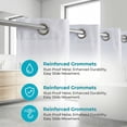 thumbnail image 2 of Unique Bargains Shower Curtain Waterproof Sets with Hooks Blue 71"W x 71"L, 2 of 7