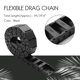 thumbnail image 2 of 18mm x 37mm Negro Flexible Cadena de arrastre cable semicerrada 1M 39.4", 2 of 5