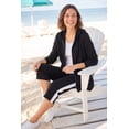 thumbnail image 2 of Woman Within Plus Size Zip Front Hoodie Jacket Long Oversized Fleece Jacket, 2 of 6