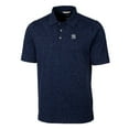 thumbnail image 2 of Men's Cutter & Buck Heathered Navy New York Yankees Advantage Space Dye Tri-Blend Polo, 2 of 3