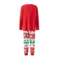 thumbnail image 5 of Family Matching Pajamas Christmas Print Long Sleeve Tops and Stretch Casual Pants Sleepwear, 5 of 9
