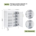 thumbnail image 2 of Yeshouse Zapatero de 5 niveles con puertas de cristal, organizador de zapatos para entrada, pasillo y sala de estar, 2 of 7