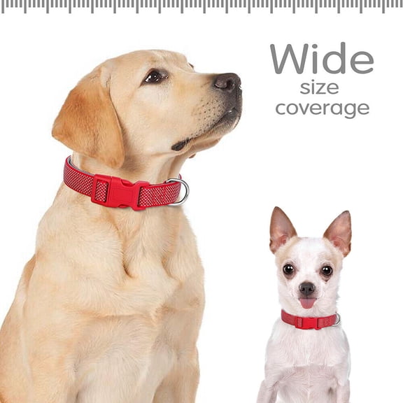 Pet Artist Safety Reflective Dog Collars Durable Nylon Adjustable for Pets Quick Fit S M L
