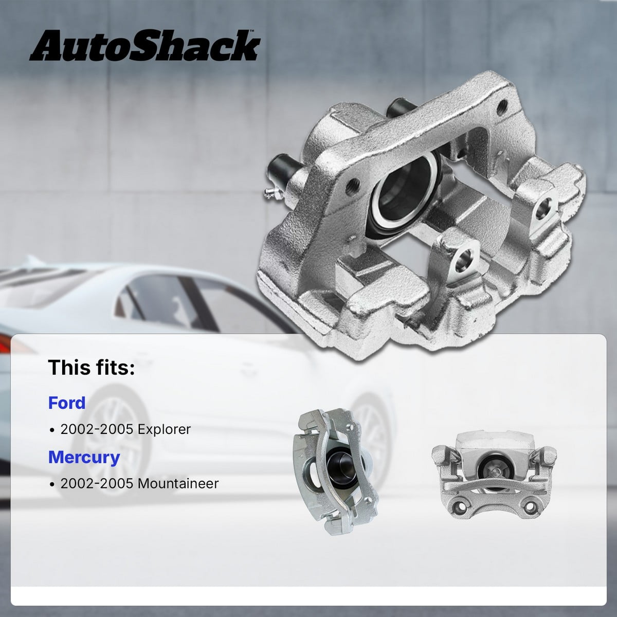 AutoShack Front & Rear Brake Calipers for Ford & Mercury, Explorer 2002-2005 Mountaineer 2002-2005, 4WD RWD AWD V6 4.0L V8 4.6L