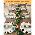 thumbnail image 4 of 13 Inch Round Placemats Set of 4, Black Polka Dots Non Slip Heat Insulation PP Table Mats, Modern Abstract Art Washable Place Mats for Kitchen Dining Party Table Decor, 4 of 7