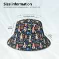 thumbnail image 3 of Yiaed Garden Gnomes Print Reflective Stripe Bucket Hat Unisex Funny Outdoor Fisherman Cap Beach Sun Hat, 3 of 5
